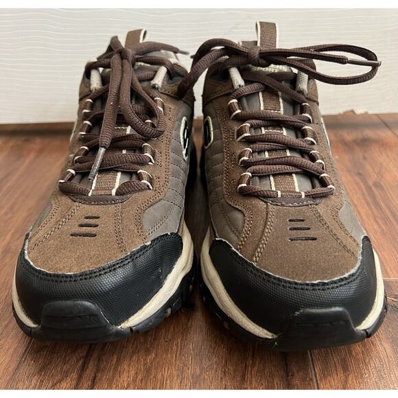 SKECHERS Men’s Energy Downforce Brown Taupe Hiking Walking Athletic Shoes Sz 7 - Picture 4 of 14
